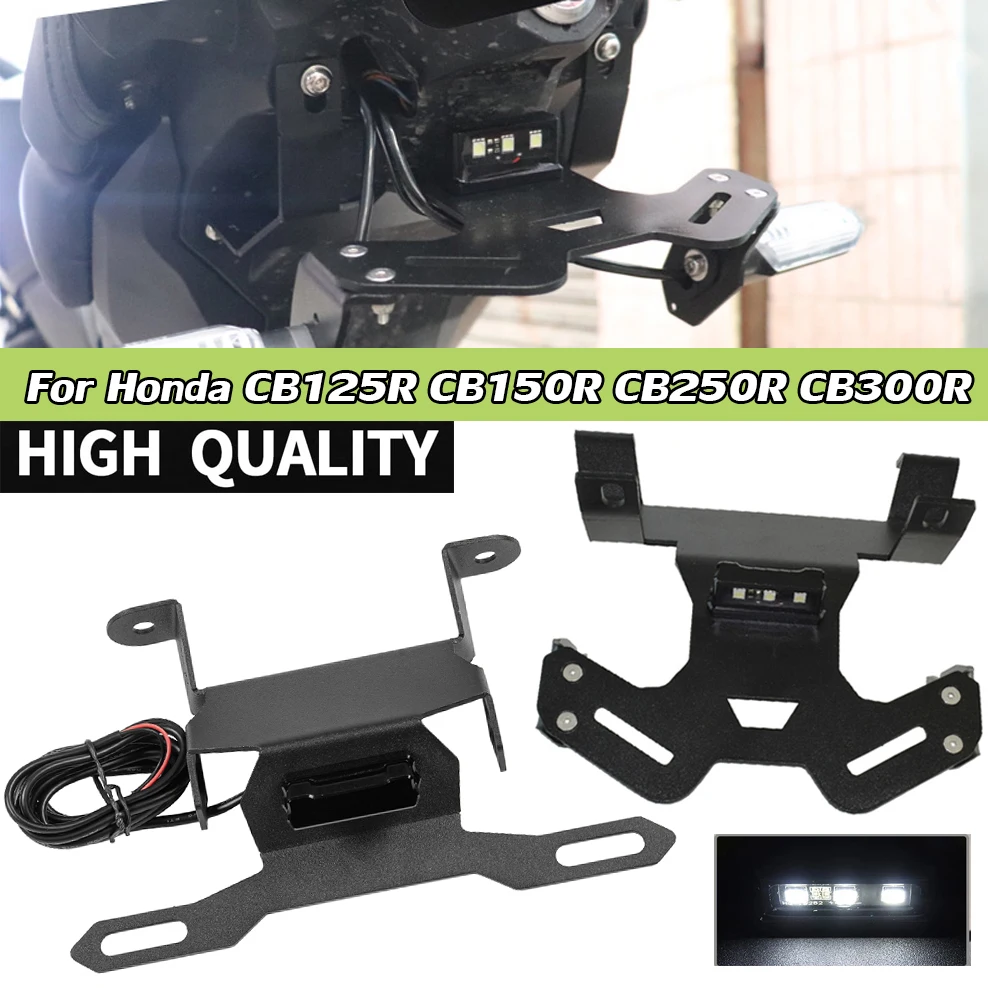 For Honda CB125R License Plate Holder CB300R Fender Eliminator Tail Tidy with LED Light CB250R CB150R CB 125R 2021 2020 2019 18
For Honda CB125R License Plate Holder CB300R Fender Eliminator Tail Tidy with LED Light CB250R CB150R CB 125R 2021 2020 2019 18