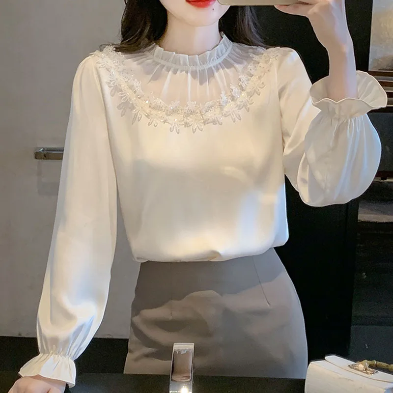 2023 Fashion Woman Blouses Elegant Chiffon Top Solid Women Shirt Spring Long Sleeve Shirt Women Loose Clothing Female 25352
2023 Fashion Woman Blouses Elegant Chiffon Top Solid Women Shirt Spring Long Sleeve Shirt Women Loose Clothing Female 25352