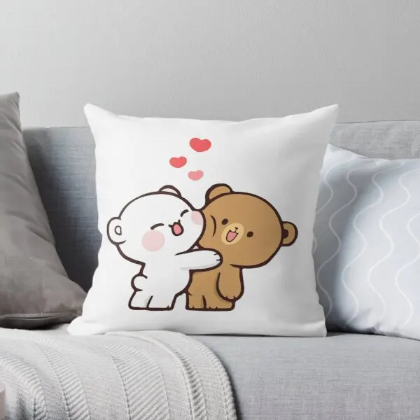 

Panda Bear Hug Bubu And Dudu Printing Throw Pillow Cover Decor Bed Car Throw Cushion Hotel Office Fashion Pillows not include
