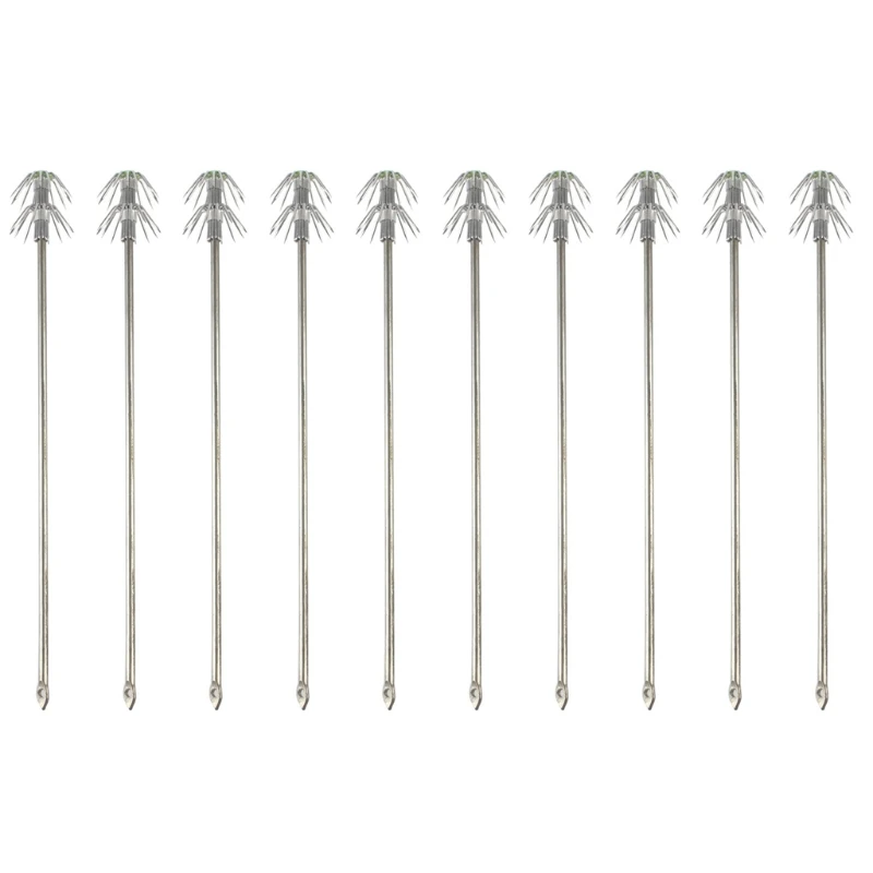 10 Pcs Stainless Steel Double Layers Umbrella Squid Cuttlefish Octopus Fishing Hooks Jigging Fishhook Tackle dropshipping
10 Pcs Stainless Steel Double Layers Umbrella Squid Cuttlefish Octopus Fishing Hooks Jigging Fishhook Tackle dropshipping