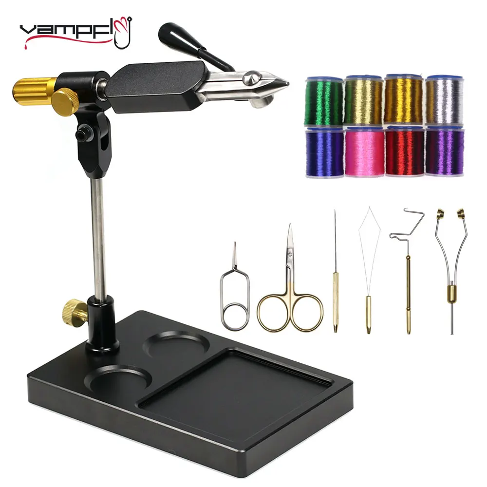Vampfly New 360° Rotation Fly Tying Vise For Tying Fishing Flies Jig Lures Fly Tying Tool Set 150D Fly Tying Metallic Thread
Vampfly New 360° Rotation Fly Tying Vise For Tying Fishing Flies Jig Lures Fly Tying Tool Set 150D Fly Tying Metallic Thread