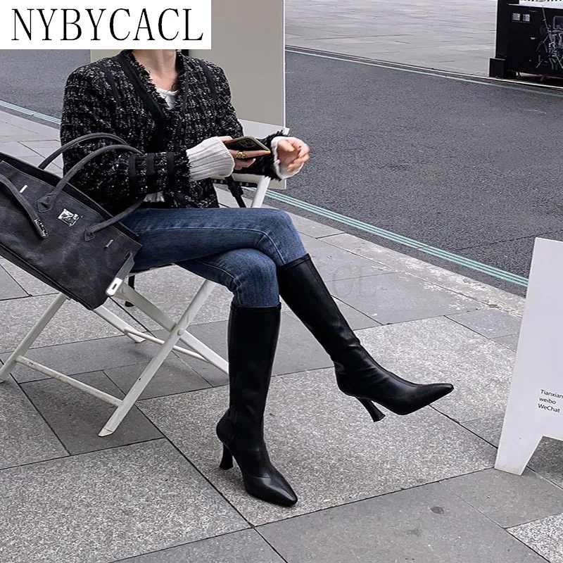 Winter Women Long Boots Fashion Thin High Heel Knee High Booties Ladies Black Brown Sexy Woman Knight Boats botas de mujer New
Winter Women Long Boots Fashion Thin High Heel Knee High Booties Ladies Black Brown Sexy Woman Knight Boats botas de mujer New