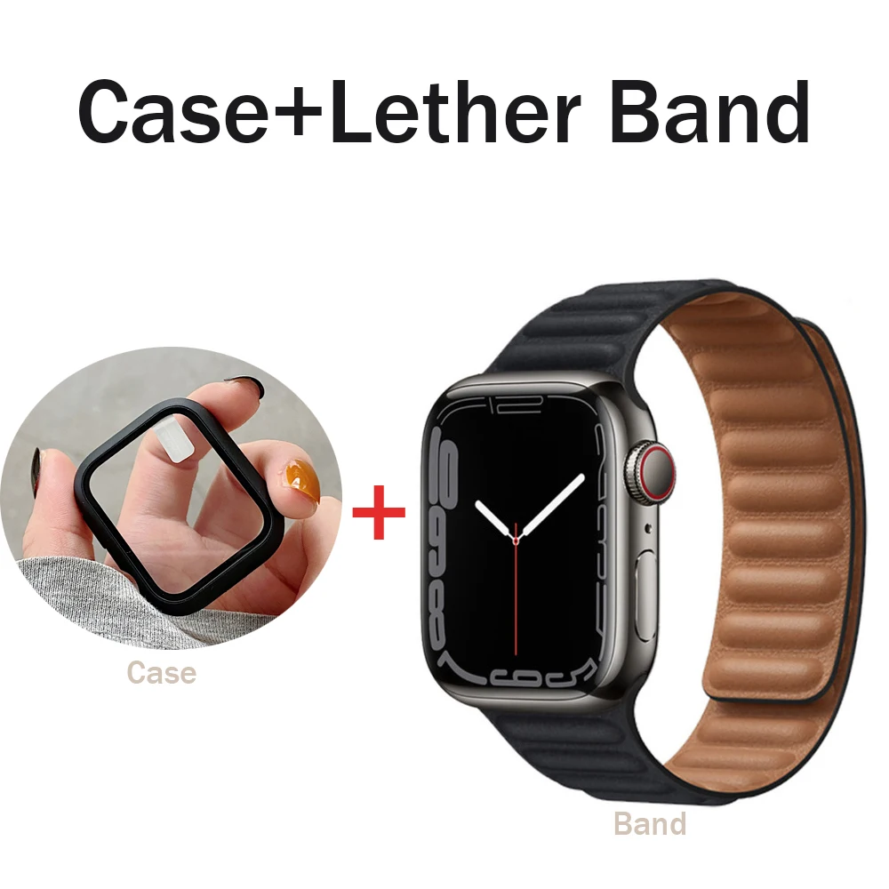 Кожаное звено + чехол для Apple watch band 45 мм 41 42 мм 44/38 мм, оригинальный ремешок с магнитной петлей для iwatch 8 Ultra 7Se 6 5 3
Кожаное звено + чехол для Apple watch band 45 мм 41 42 мм 44/38 мм, оригинальный ремешок с магнитной петлей для iwatch 8 Ultra 7Se 6 5 3