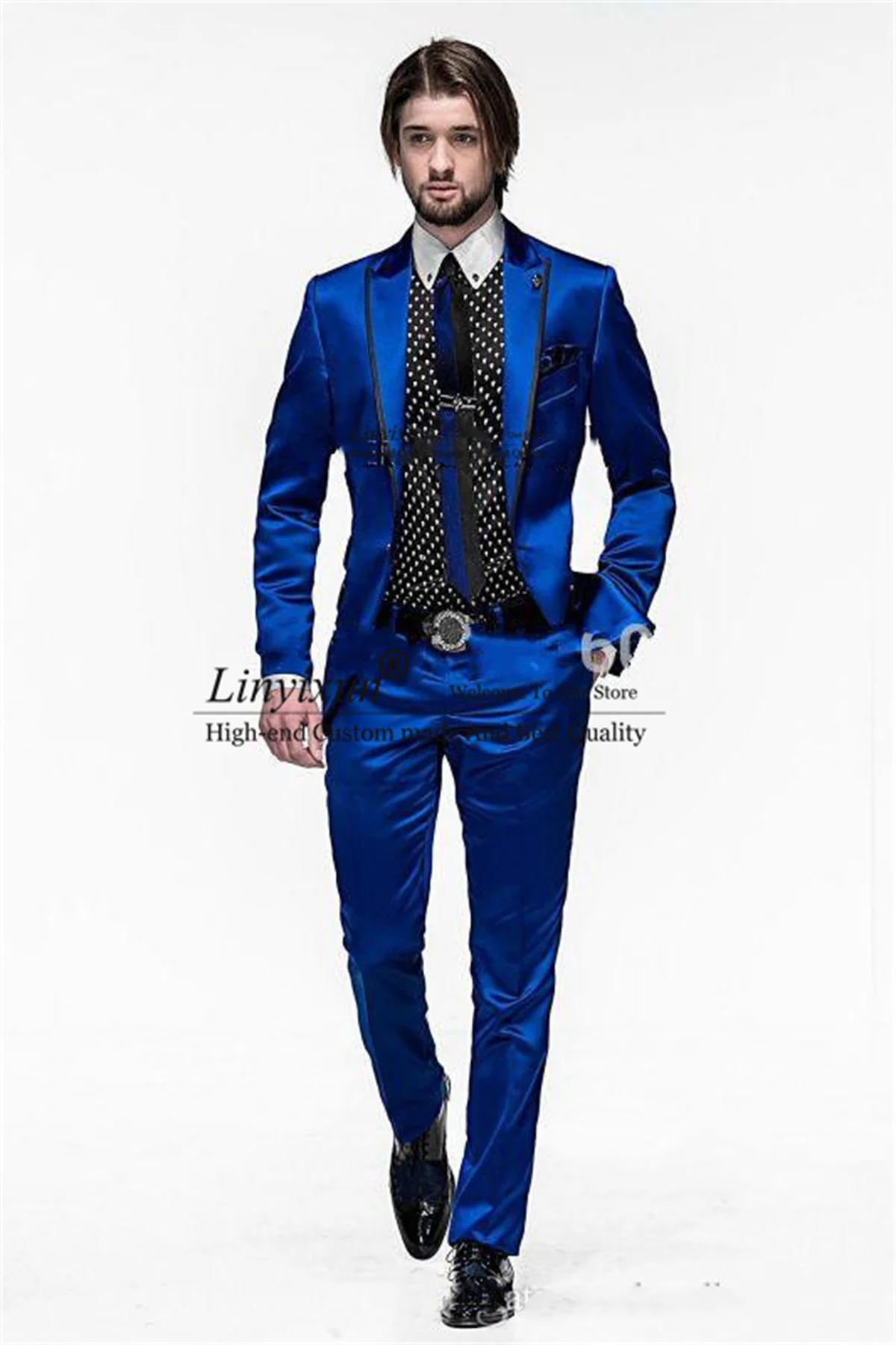 Fashion Royal Blue Mens Suits For Wedding Slim Fit Peak Lapel Groom Tuxedos 2 Pieces Set Groomsmen Best Man Blazer Pants Outfit
Fashion Royal Blue Mens Suits For Wedding Slim Fit Peak Lapel Groom Tuxedos 2 Pieces Set Groomsmen Best Man Blazer Pants Outfit