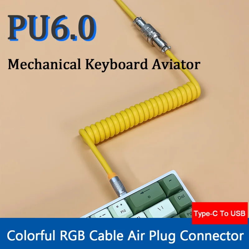 Кабель для механической клавиатуры, спиральный провод для ПК, USB Type C, спиральный Авиатор, компьютерный авиационный соединитель, кабель для быстрой зарядки
Кабель для механической клавиатуры, спиральный провод для ПК, USB Type C, спиральный Авиатор, компьютерный авиационный соединитель, кабель для быстрой зарядки