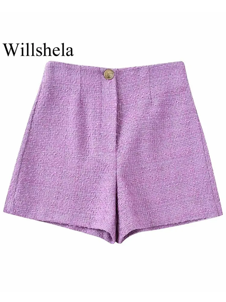 Willshela Women Fashion Texture Solid Front Zipper Button Shorts Vintage High Waist Female Chic Lady Shorts
Willshela Women Fashion Texture Solid Front Zipper Button Shorts Vintage High Waist Female Chic Lady Shorts