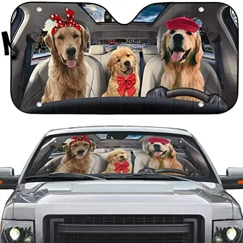 Golden Retriever Happy Family Driving Sunshade for Car Windshield, Dog Mom Gifts, Dog Lovers Gifts, Puppy UV Protector Front Win
Golden Retriever Happy Family Driving Sunshade for Car Windshield, Dog Mom Gifts, Dog Lovers Gifts, Puppy UV Protector Front Win