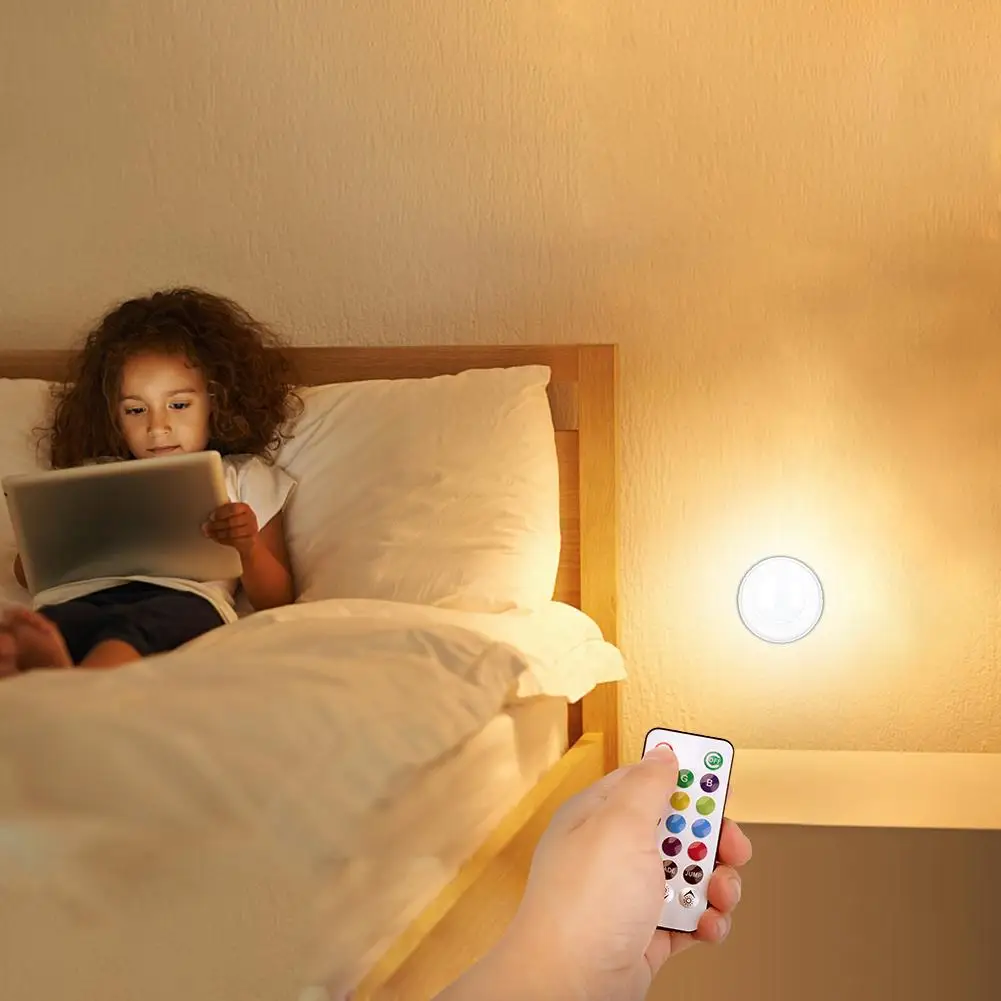 Bedroom Night Lamp Bedside Corridor Stair Remote Control Small and Light 16 Kinds Of Color Change Mini Smart Pat Light
Bedroom Night Lamp Bedside Corridor Stair Remote Control Small and Light 16 Kinds Of Color Change Mini Smart Pat Light