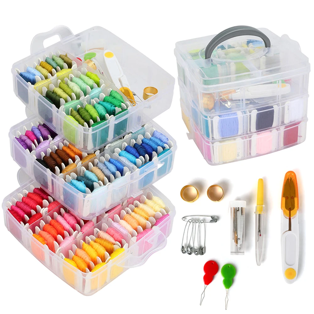 1Box Embroidery Thread Floss Set 150 Colors Cross Stitch Floss Threads Scissors Needles Household Sewing Accessories Kit Gift
1Box Embroidery Thread Floss Set 150 Colors Cross Stitch Floss Threads Scissors Needles Household Sewing Accessories Kit Gift