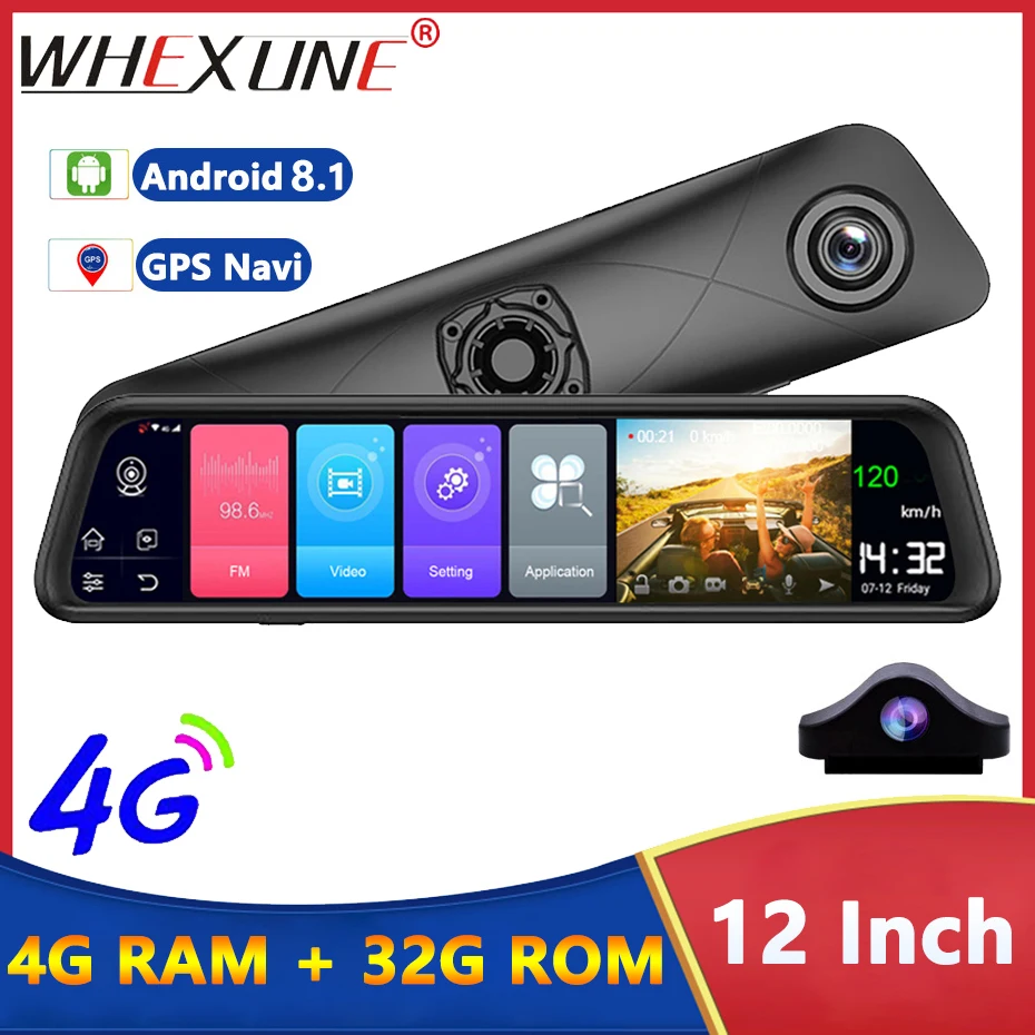 12 Inch 4G Rear View Mirror ADAS Video Recorder Dash Cam Android 8.1 Auto WiFi GPS Navigator For Cars DVR 4GB RAM 32G ROM Camera
12 Inch 4G Rear View Mirror ADAS Video Recorder Dash Cam Android 8.1 Auto WiFi GPS Navigator For Cars DVR 4GB RAM 32G ROM Camera