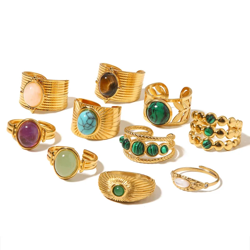 Retro Classic Women's Gold Color Adjustable Bohemia Ring Luxury Fashion Stainless Steel Geometry Ring Wedding Party Jewelry Gift
Retro Classic Women's Gold Color Adjustable Bohemia Ring Luxury Fashion Stainless Steel Geometry Ring Wedding Party Jewelry Gift