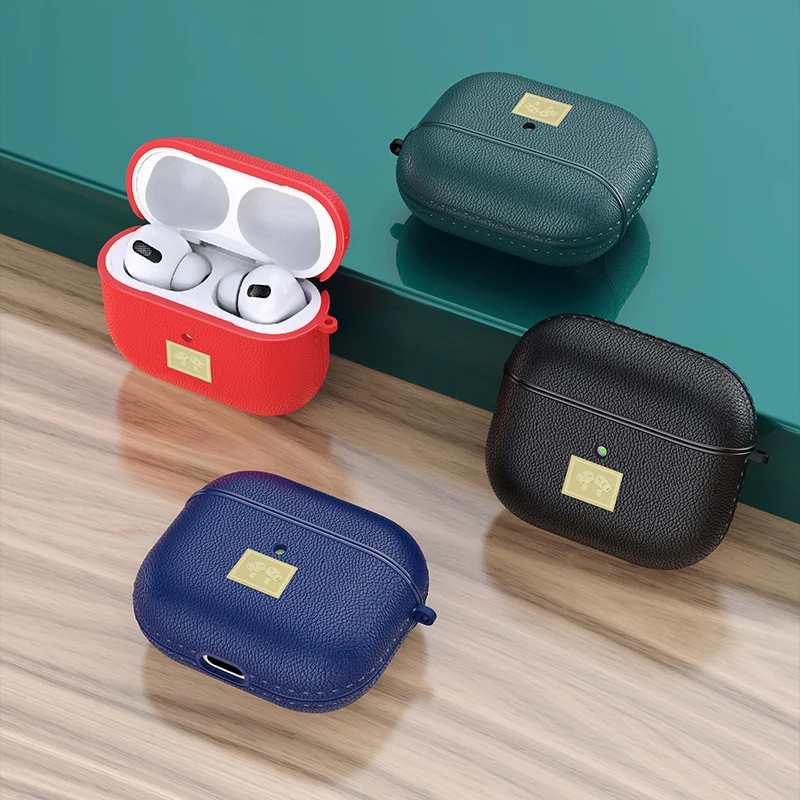 Shockproof Case for Airpods Pro 3 2 1 Case leather texture soft silicone with Anti-lost Buckle Earphone cover for AirPods Pro
Shockproof Case for Airpods Pro 3 2 1 Case leather texture soft silicone with Anti-lost Buckle Earphone cover for AirPods Pro
