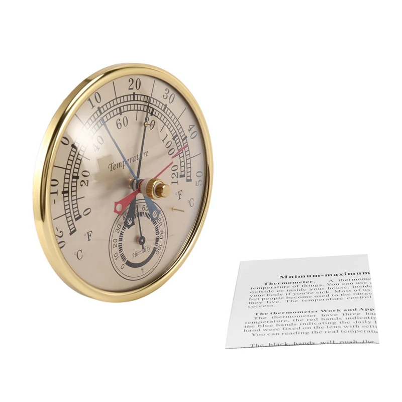 5Inch Min Max Thermometer Hygrometer Wall Mount Wall Hang Analog Indoor Outdoor Anti Rain Temperature Humidity Meter
5Inch Min Max Thermometer Hygrometer Wall Mount Wall Hang Analog Indoor Outdoor Anti Rain Temperature Humidity Meter