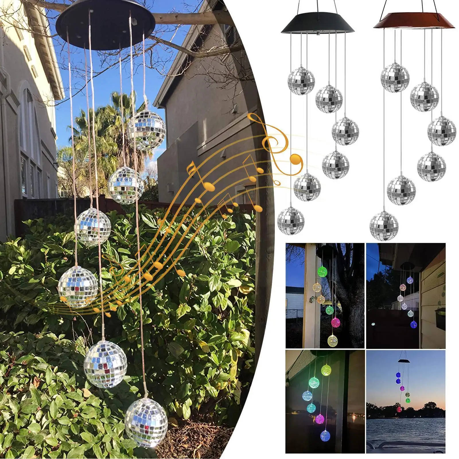 Color-Changing Disco Mirror Ball Lamp Solar Powered Wind Chime Mobile Hanging Light For Garden Landscape Pathway Festival D V2Y5
Color-Changing Disco Mirror Ball Lamp Solar Powered Wind Chime Mobile Hanging Light For Garden Landscape Pathway Festival D V2Y5