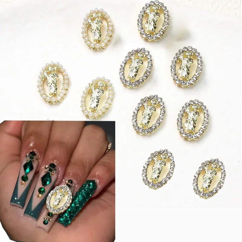 10pcs Luxury Nail Charms San Judas 3D Diamond Crystals Metal Nails Art Alloy Jewelry Manicure Accessories Decoration
10pcs Luxury Nail Charms San Judas 3D Diamond Crystals Metal Nails Art Alloy Jewelry Manicure Accessories Decoration