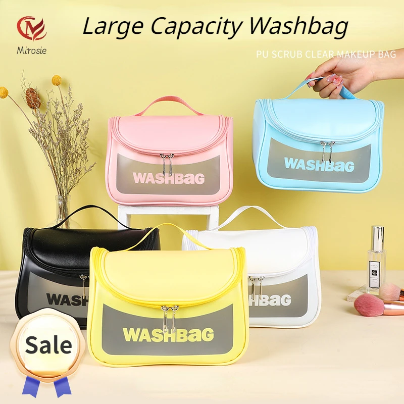 Mirosie Portable PU Frosted Cosmetic Bag Storage Bag Translucent Large-capacity Wash Storage Makeup Bag Bathroom Organizer
Mirosie Portable PU Frosted Cosmetic Bag Storage Bag Translucent Large-capacity Wash Storage Makeup Bag Bathroom Organizer