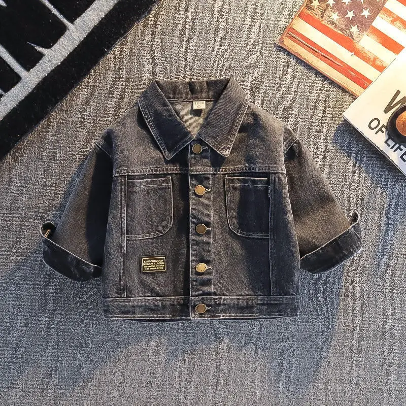 2022 Spring Fall Boy New and girls Casual All-match Denim Jackets Kids Turn-down Collar Long Sleeve Coat Children Tops 2-8Years
2022 Spring Fall Boy New and girls Casual All-match Denim Jackets Kids Turn-down Collar Long Sleeve Coat Children Tops 2-8Years