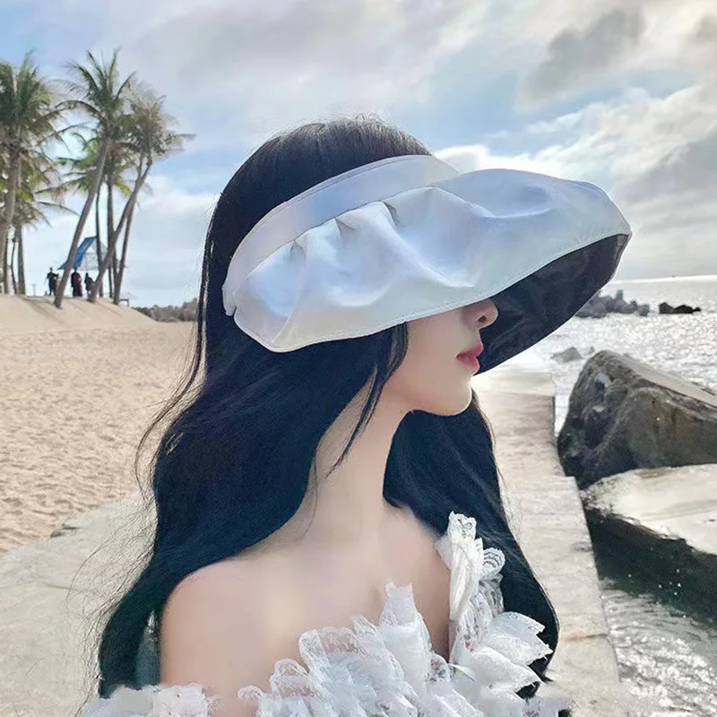 Visors Cap Empty Top Beach Hats Shell Hat Big Brim Foldable Sun Hat Sun Protection Summer Gradient Color Sun Hat Caps For Women
Visors Cap Empty Top Beach Hats Shell Hat Big Brim Foldable Sun Hat Sun Protection Summer Gradient Color Sun Hat Caps For Women