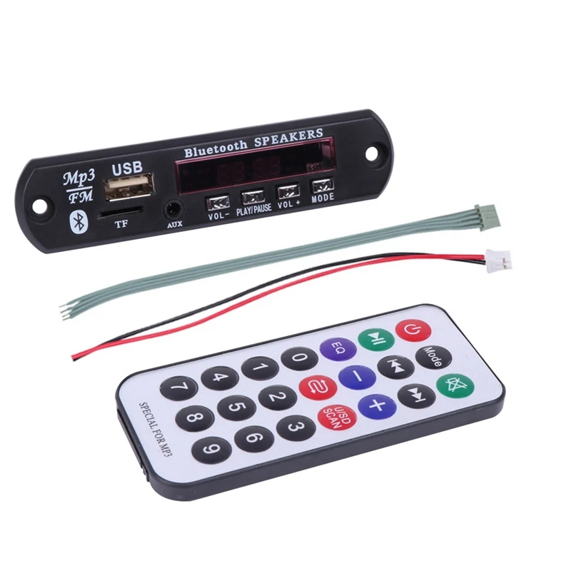 MP3 WMA WAV Wireless Bluetooth Decoder Board USB AUX 3.5MM With Remote For Car(Bluetooth 5.0)
MP3 WMA WAV Wireless Bluetooth Decoder Board USB AUX 3.5MM With Remote For Car(Bluetooth 5.0)