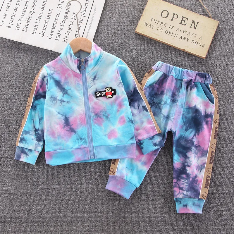 Luxury Baby Boy Girl Designer Clothes Personality Tie-dye Zipper Cardigan Jacket+Pant Infant Outfits Kid Bebes Jogging Tracksuit
Luxury Baby Boy Girl Designer Clothes Personality Tie-dye Zipper Cardigan Jacket+Pant Infant Outfits Kid Bebes Jogging Tracksuit