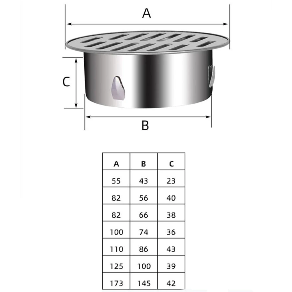 Stainless Steel Bathroom Drain Cover Hair Catcher Balcony Drainage Stopper Plug Garden Outdoor Roof Anti-blocking Floor Strainer
Stainless Steel Bathroom Drain Cover Hair Catcher Balcony Drainage Stopper Plug Garden Outdoor Roof Anti-blocking Floor Strainer