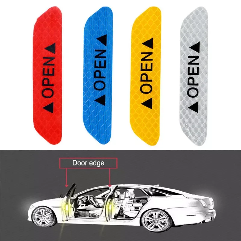 4Pcs/set Car Door Stickers Universal Safety Warning Mark OPEN High Reflective Tape Motorcycle Bike Helmet Sticker
4Pcs/set Car Door Stickers Universal Safety Warning Mark OPEN High Reflective Tape Motorcycle Bike Helmet Sticker