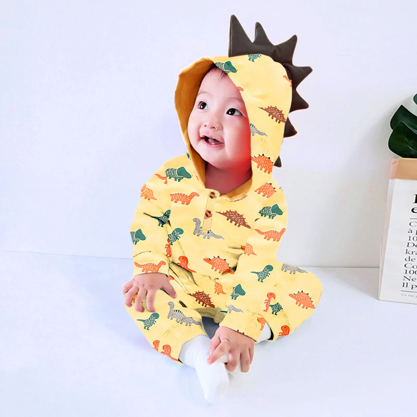 Romper Sleeve Printed Baby Jumpsuit Long Dinosaur Girls Hooded Cartoon Boys Infant Toddler Black Romper Baby Birthday Dress
Romper Sleeve Printed Baby Jumpsuit Long Dinosaur Girls Hooded Cartoon Boys Infant Toddler Black Romper Baby Birthday Dress