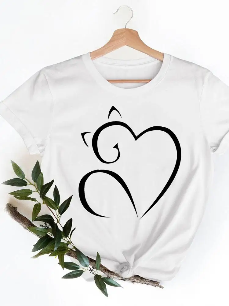 Casual Clothing Graphic Tee T-shirts Short Sleeve Ladies Cat Love Sweet 90s Animal Summer Women Fashion Female T Shirt Clothes
Casual Clothing Graphic Tee T-shirts Short Sleeve Ladies Cat Love Sweet 90s Animal Summer Women Fashion Female T Shirt Clothes