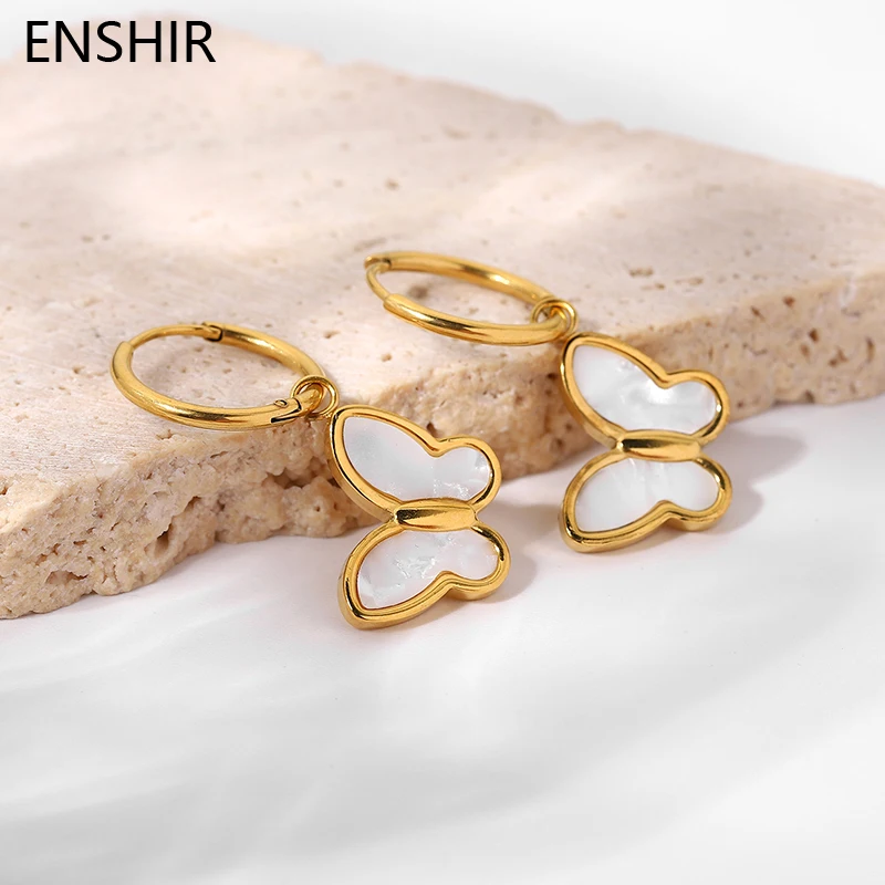 EHSHIR 316L Stainless Steel Natural Shell Butterfly Pendant Earrings New Fashion Women's Earrings Party Jewelry Gift
EHSHIR 316L Stainless Steel Natural Shell Butterfly Pendant Earrings New Fashion Women's Earrings Party Jewelry Gift