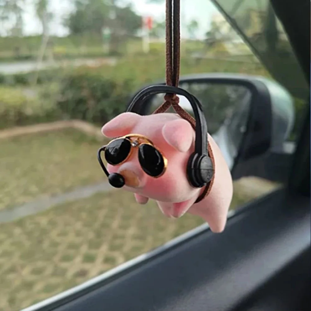 

Ornament Car Interior Portable For Use Small Strap Charming Cute Piggy Environmental Friendly Fine Workmanship Accessories