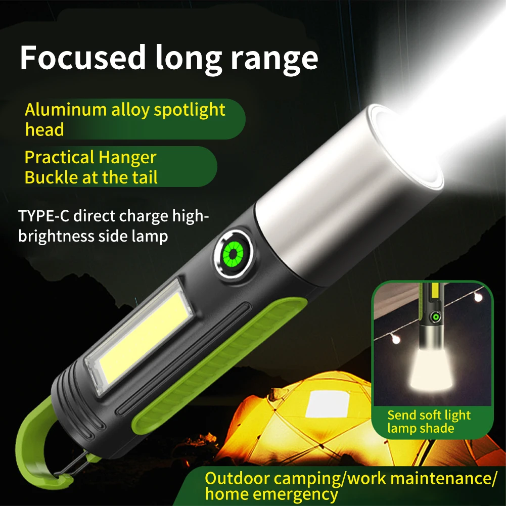 Telescopic Powerful LED Flashlight USB Rechargeable 18650 Battery Led Torch For Night Riding Camping Hunting Indoor Flash Light
Telescopic Powerful LED Flashlight USB Rechargeable 18650 Battery Led Torch For Night Riding Camping Hunting Indoor Flash Light