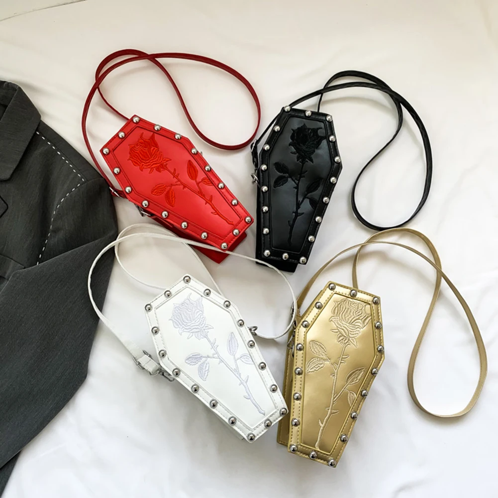 Ретро готическая сумка через плечо в форме гроба женская сумка для мобильного телефона темный стиль клатчи повседневные заклепки из искусственной кожи сумки через плечо Хэллоуин
Ретро готическая сумка через плечо в форме гроба женская сумка для мобильного телефона темный стиль клатчи повседневные заклепки из искусственной кожи сумки через плечо Хэллоуин