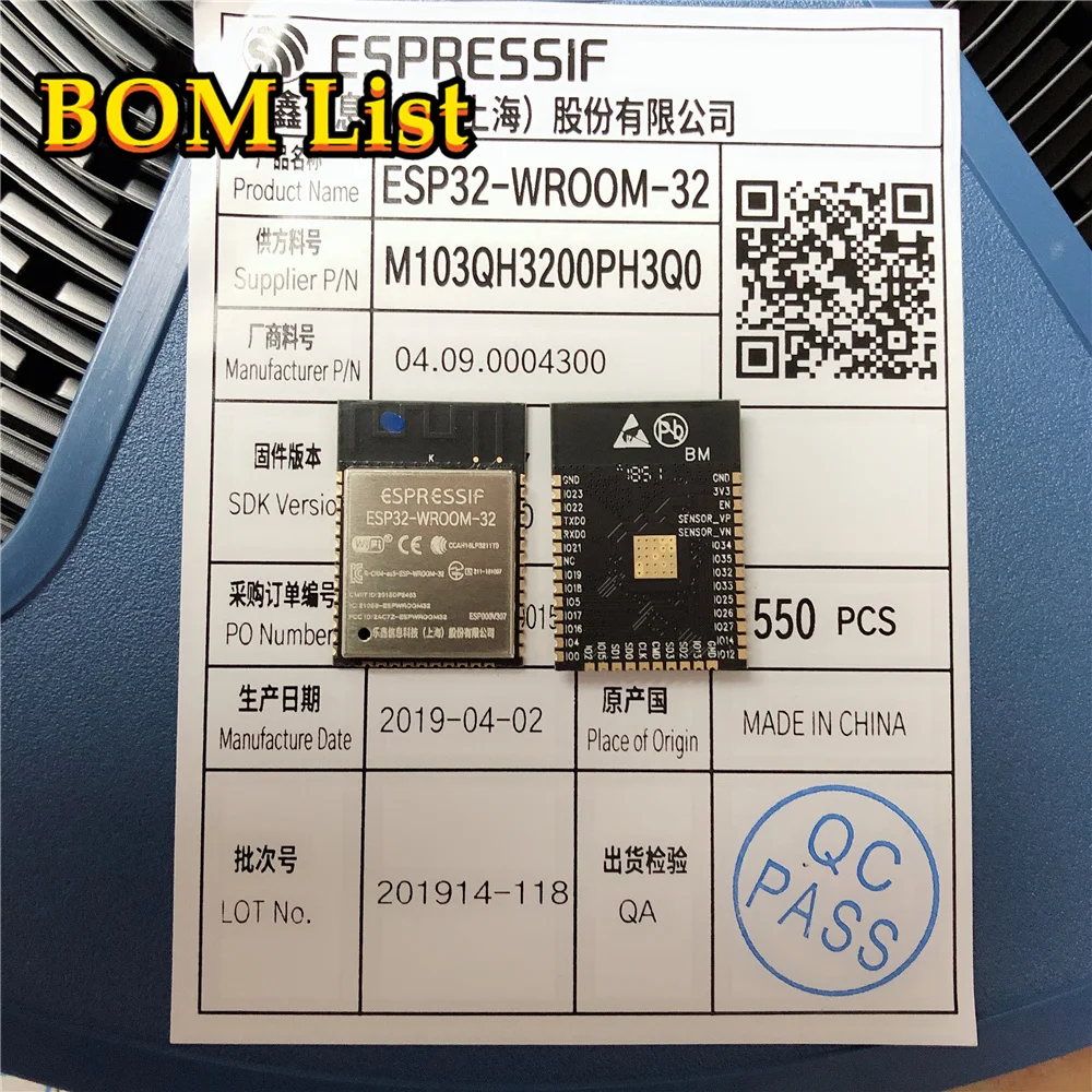 50 шт ESP32-WROOM-32 WiFi + BLE 4,2 двухъядерный процессор MCU низкая мощность BLE на основе ESP32 чипа 32 Мбит стандарт вспышки
50 шт ESP32-WROOM-32 WiFi + BLE 4,2 двухъядерный процессор MCU низкая мощность BLE на основе ESP32 чипа 32 Мбит стандарт вспышки