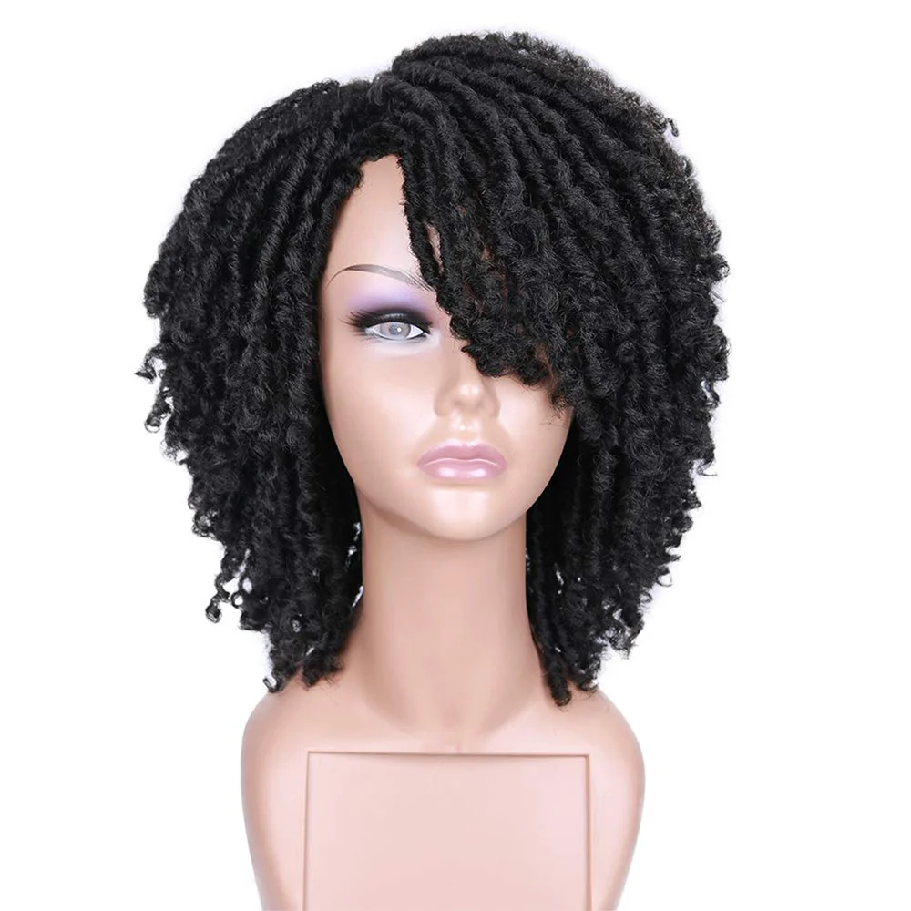 Short Dreadlock Wig for Black Women and Men Twist Synthetic Wigs Afro Curly Glueless Soft Synthetic Hair Wig Full Wig Natural 
Short Dreadlock Wig for Black Women and Men Twist Synthetic Wigs Afro Curly Glueless Soft Synthetic Hair Wig Full Wig Natural