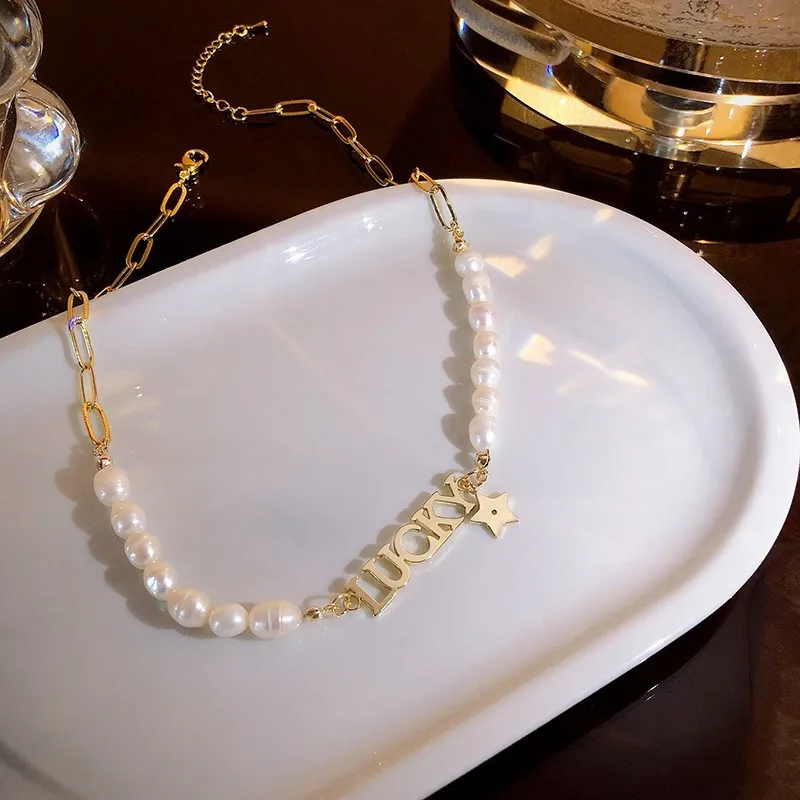 Double Layer Necklace Stainless Steel Hollow Metal Shaped Pearl Ot Chain High Street Woman Jewelry Dropshipping
Double Layer Necklace Stainless Steel Hollow Metal Shaped Pearl Ot Chain High Street Woman Jewelry Dropshipping