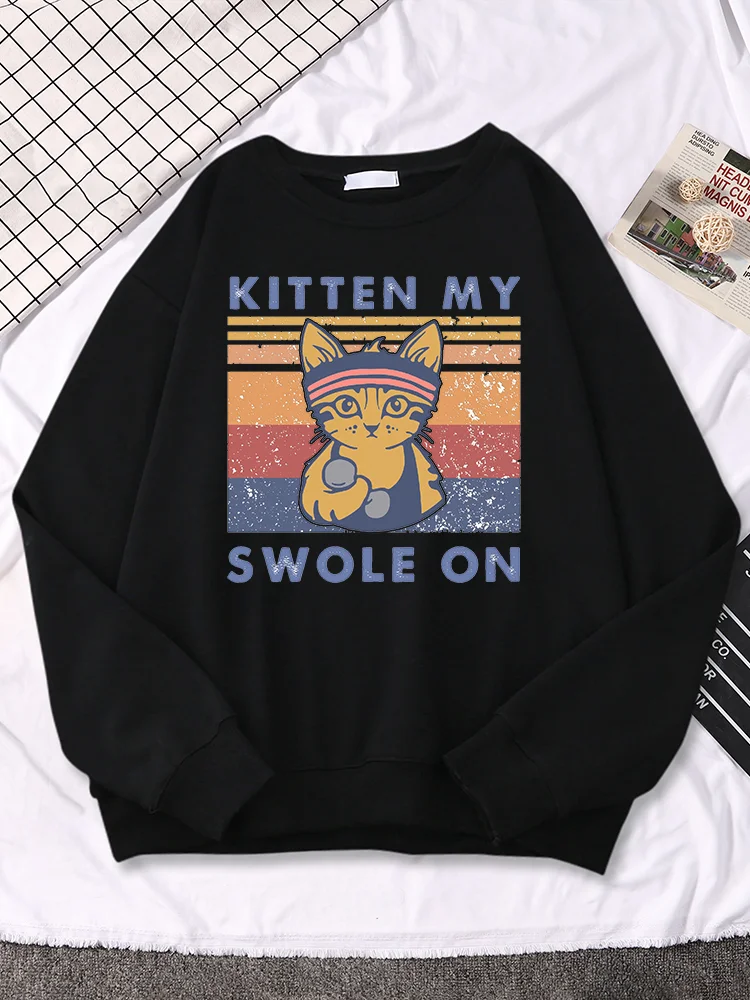 Kitten My Swole On Kawaii Printing Women's Hoodies Creativity Vintage Pullover Crewneck Soft Warm Clothes Female Sweatshirts
Kitten My Swole On Kawaii Printing Women's Hoodies Creativity Vintage Pullover Crewneck Soft Warm Clothes Female Sweatshirts