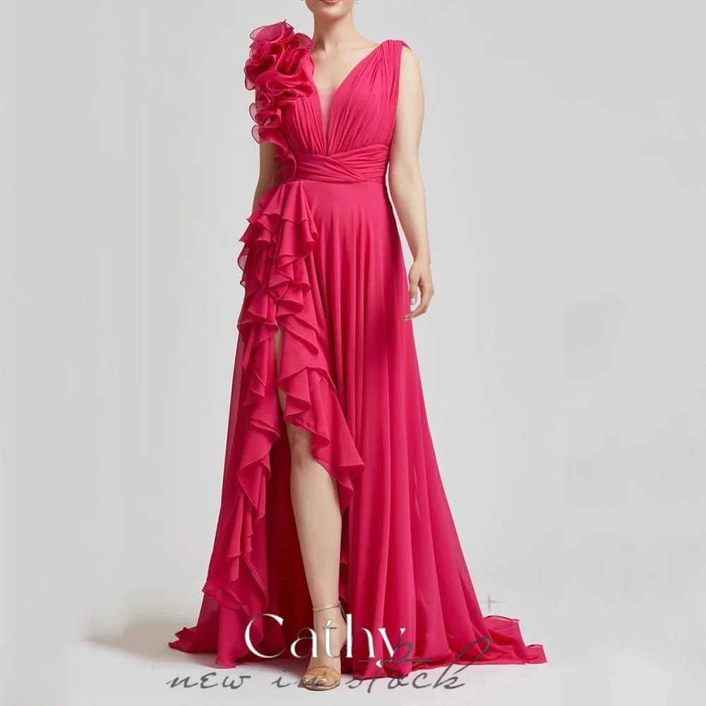 Cathy Hot Pink A-line Vestidos De Novia Embroidered Ball On Shoulder Prom Dress 2023 Sexy Side Split Silk Chiffon فساتين السهرة
Cathy Hot Pink A-line Vestidos De Novia Embroidered Ball On Shoulder Prom Dress 2023 Sexy Side Split Silk Chiffon فساتين السهرة