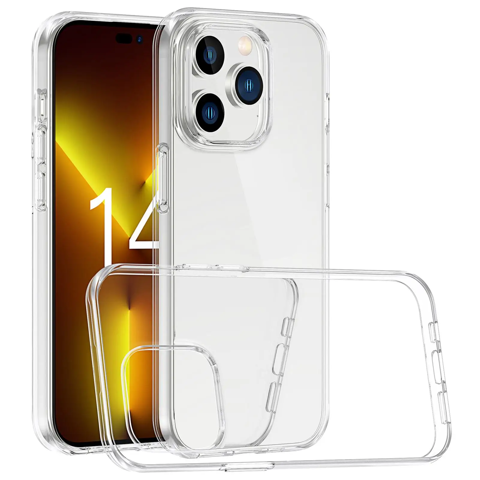 TPU Case For Phone 14 Pro Max Shockproof Transparent Case Crystal Clear Back Anti-Yellow Ultra-Thin Full Coverage Back Case
TPU Case For Phone 14 Pro Max Shockproof Transparent Case Crystal Clear Back Anti-Yellow Ultra-Thin Full Coverage Back Case