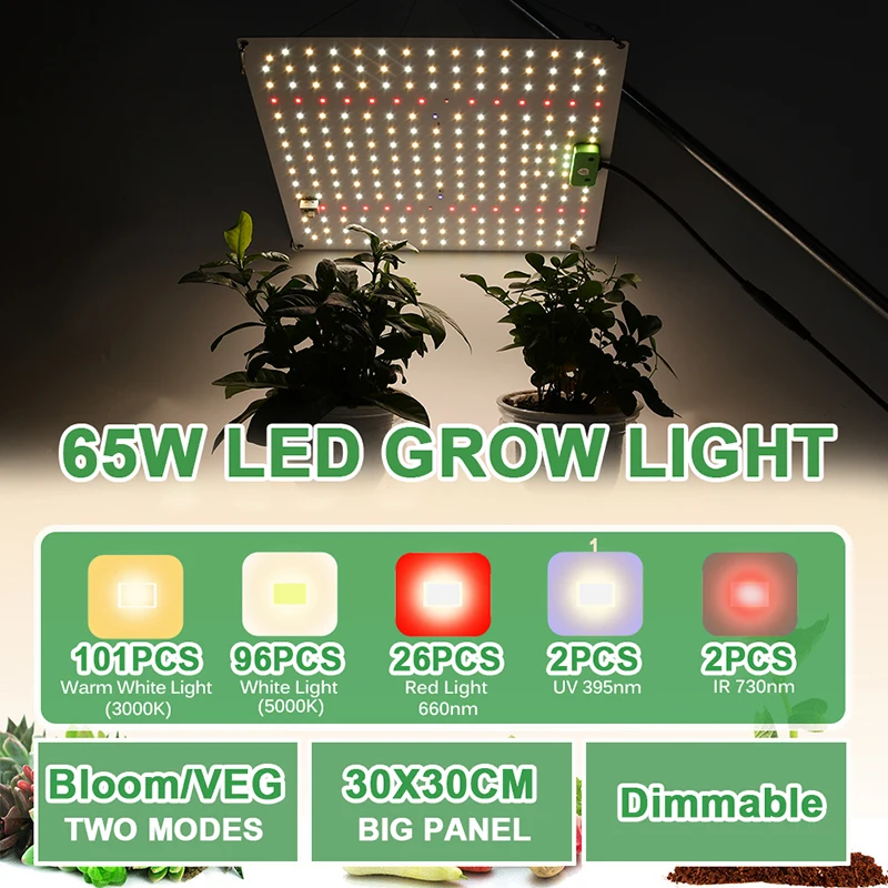 

Full Spectrum LED Grow Light Diode Full Spectrum Phyto Lamp for Indoor Plants Flowers Greenhouse Seedlings Growth Lighting