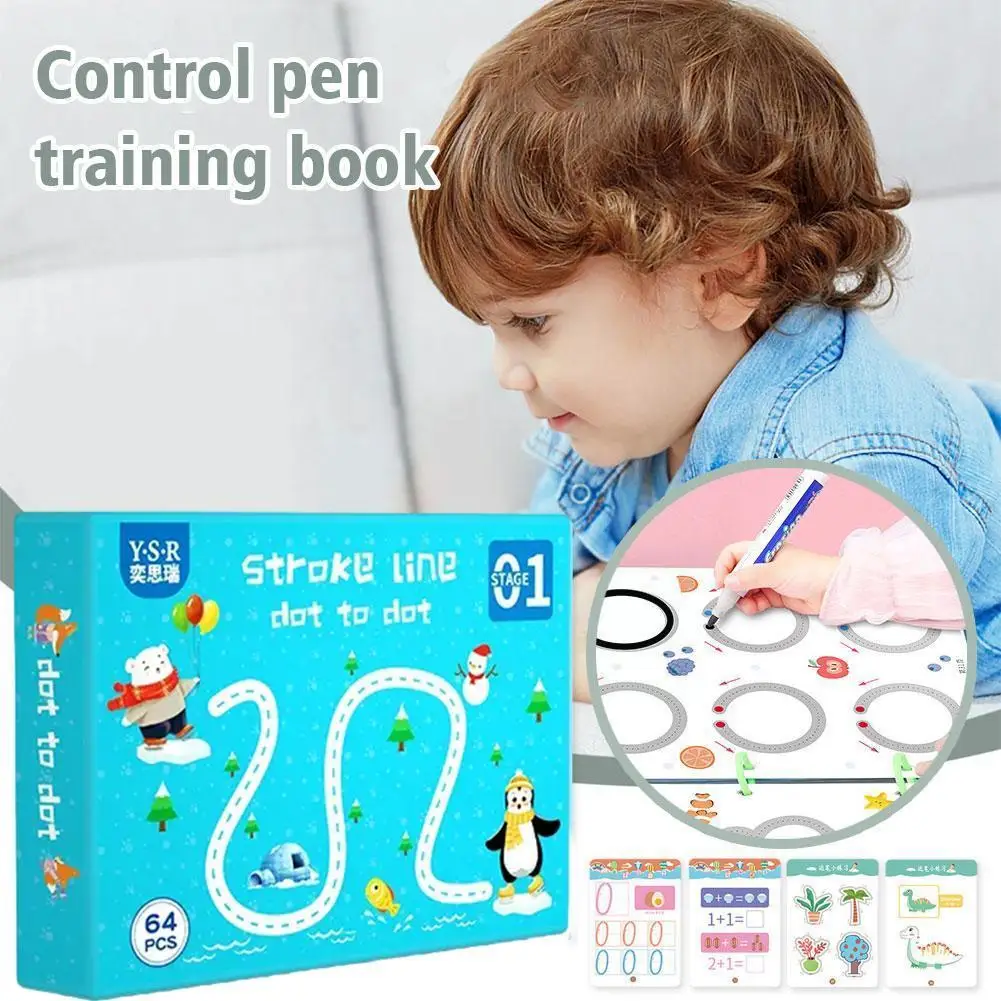 128Page Children Montessori Drawing Toy Pen Control Game Shape Learning Training Toddler Math Color Match Toy Educational S B7R5
128Page Children Montessori Drawing Toy Pen Control Game Shape Learning Training Toddler Math Color Match Toy Educational S B7R5