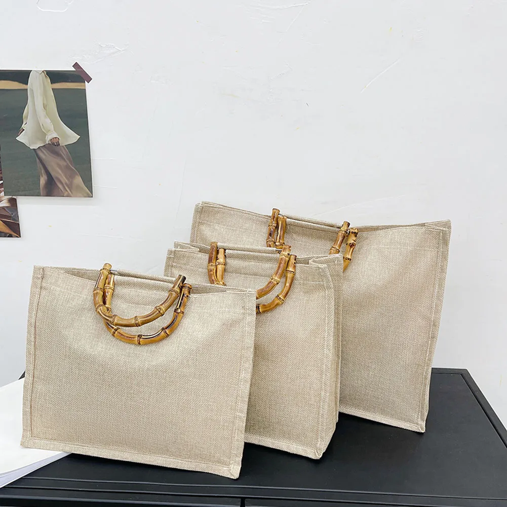 Vintage Women Linen Shopping Tote Bag Casual Ladies Solid Color Small Handbags Portable Large Capacity Tote Pouch
Vintage Women Linen Shopping Tote Bag Casual Ladies Solid Color Small Handbags Portable Large Capacity Tote Pouch