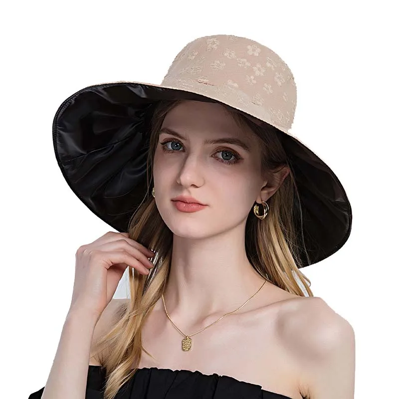Sun Hat Female With Flower Spring Summer Visors Hat Adjustable Wide Brim Bucket Hat Foldable Travel Cap Beach UV Protection Hat
Sun Hat Female With Flower Spring Summer Visors Hat Adjustable Wide Brim Bucket Hat Foldable Travel Cap Beach UV Protection Hat