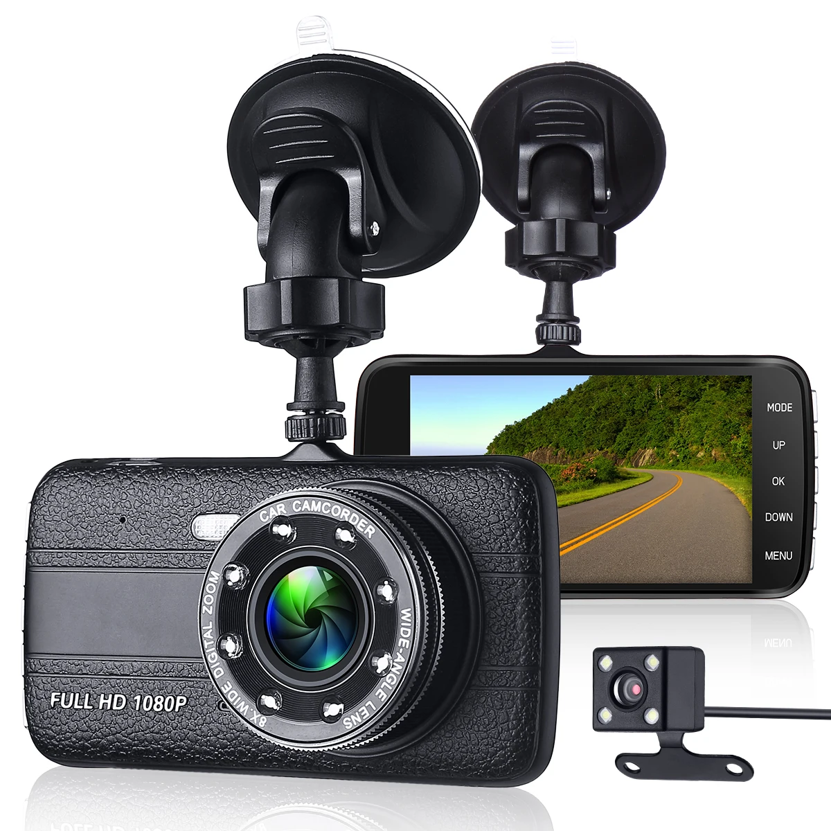 FHD 1080P видеорегистратор 4 дюйма DVR Автомобильный видеорегистратор ночного видения, двойной объектив, автомобильная камера, зеркало заднего в...
FHD 1080P видеорегистратор 4 дюйма DVR Автомобильный видеорегистратор ночного видения, двойной объектив, автомобильная камера, зеркало заднего в...