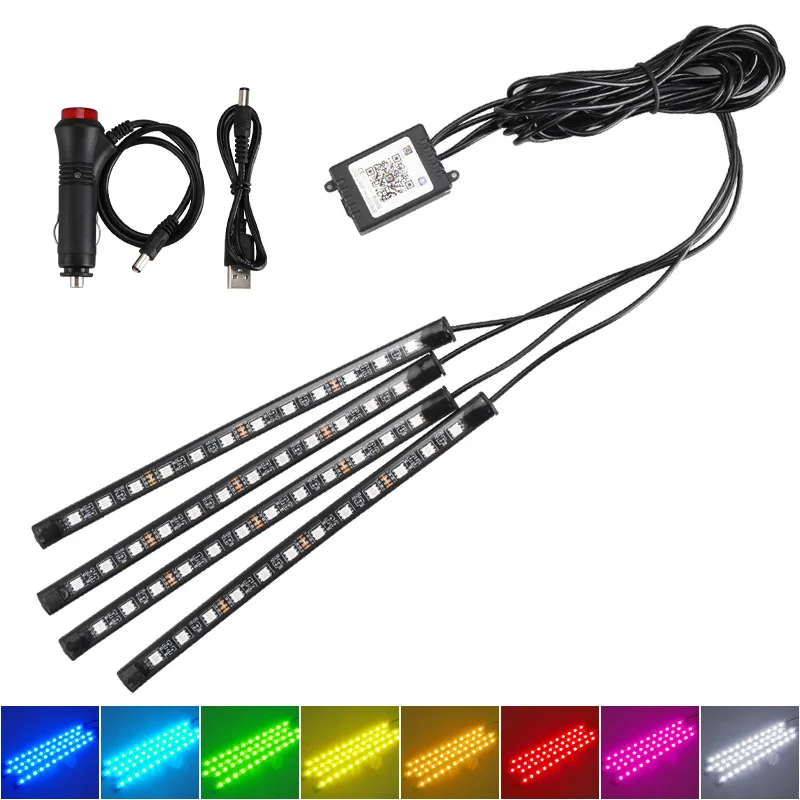 36/48/72 LED Universal Car Foot Ambient Light With USB Cigarette Lighter Drive Automotive Interior Decoration APP Remote Control
36/48/72 LED Universal Car Foot Ambient Light With USB Cigarette Lighter Drive Automotive Interior Decoration APP Remote Control