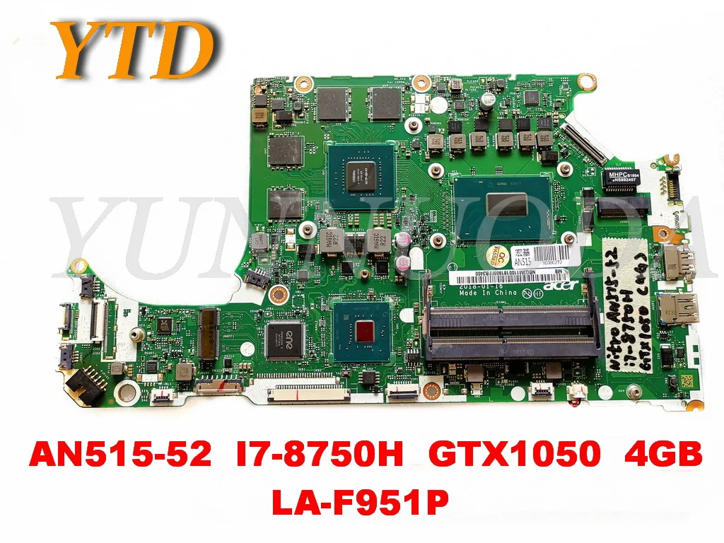 Original for ACER Nitro AN515-52 laptop motherboard Nitro AN515-52 I7-8750H GTX1050 4GB LA-F951P tested good free shipping
Original for ACER Nitro AN515-52 laptop motherboard Nitro AN515-52 I7-8750H GTX1050 4GB LA-F951P tested good free shipping