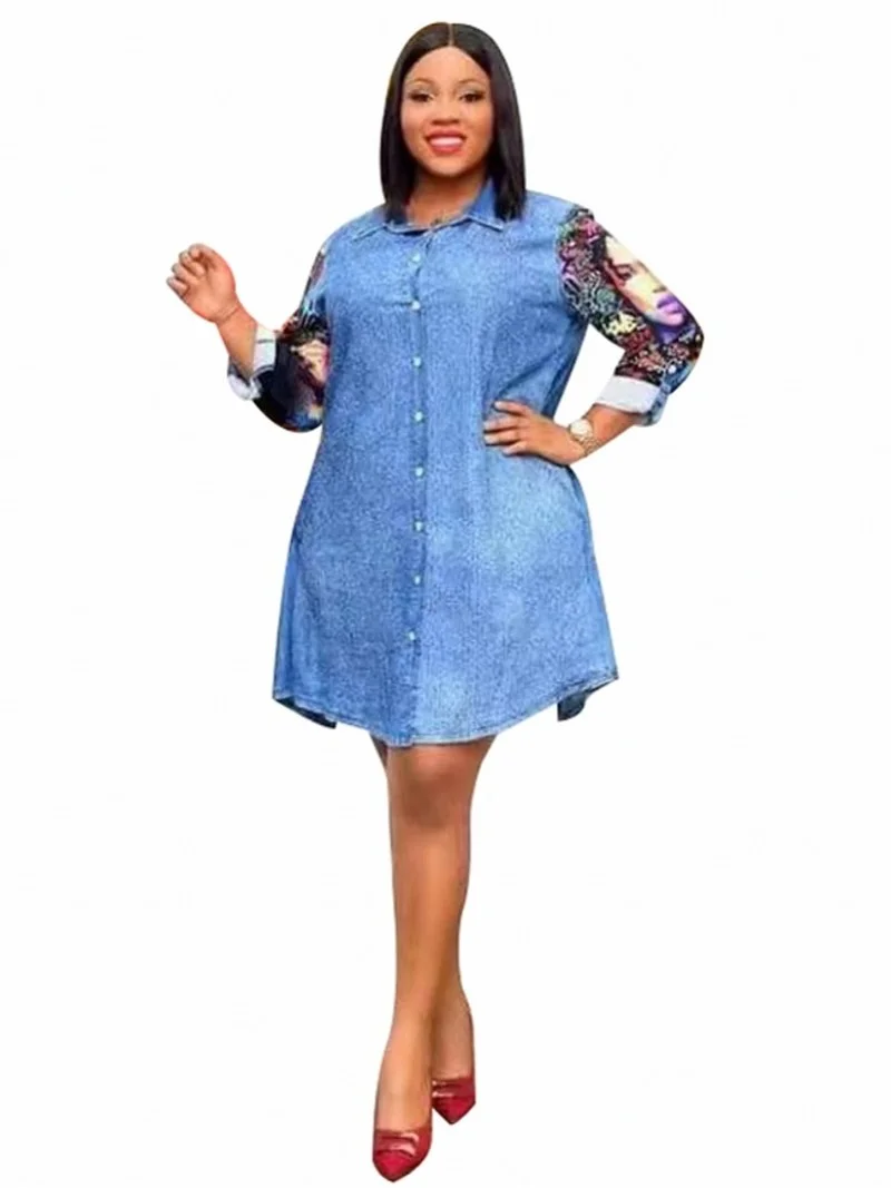 2022 Spring Autumn Fashion Blue Print A-Line Dress Casual Cute Women Streetwear Denim Shirt Dresses Long Sleeve Big Size Vestido
2022 Spring Autumn Fashion Blue Print A-Line Dress Casual Cute Women Streetwear Denim Shirt Dresses Long Sleeve Big Size Vestido