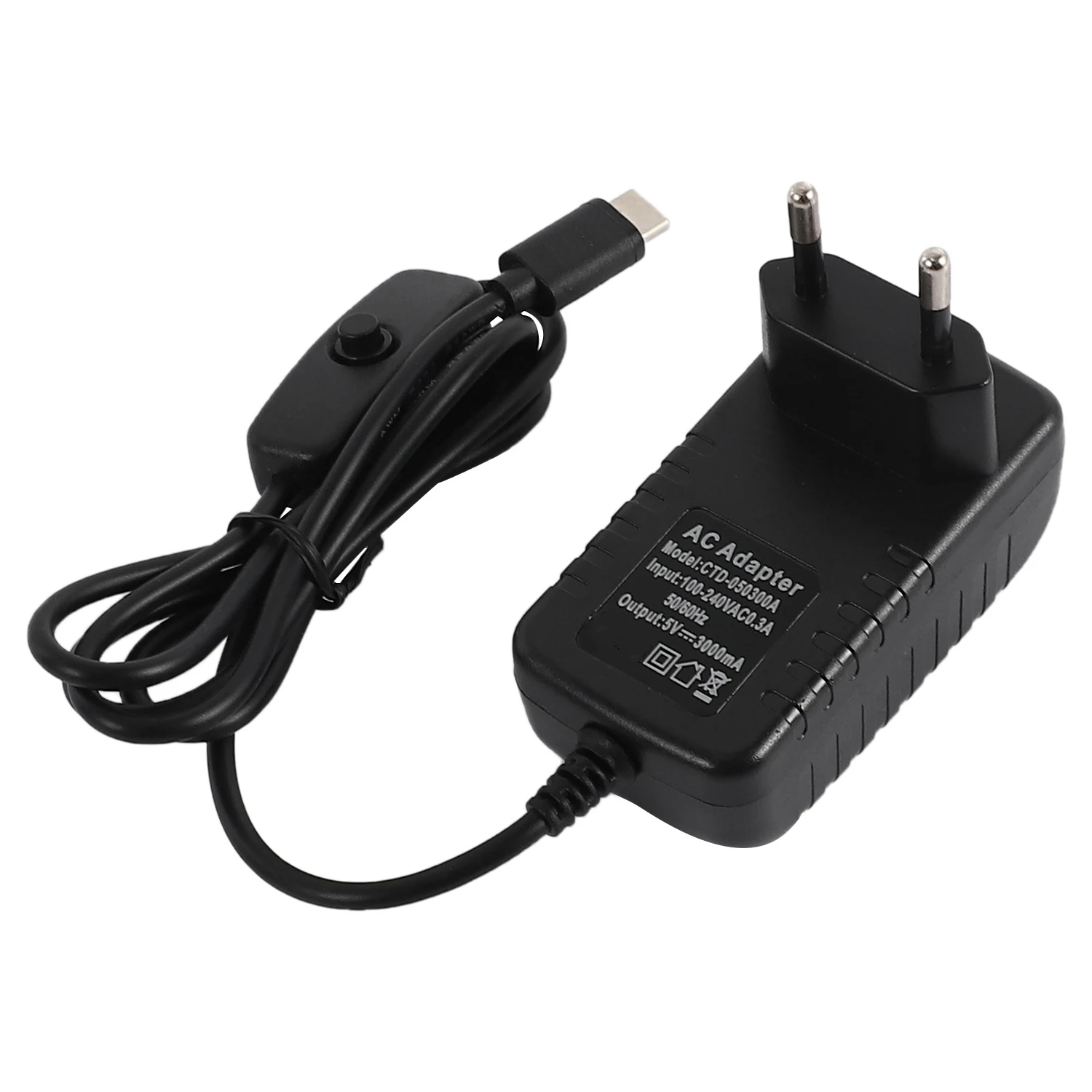 for Raspberry Pi 4B Power Supply 5V 3A Type-C Power Adapter with ON/OFF Switch USB-C Charger EU Plug
for Raspberry Pi 4B Power Supply 5V 3A Type-C Power Adapter with ON/OFF Switch USB-C Charger EU Plug