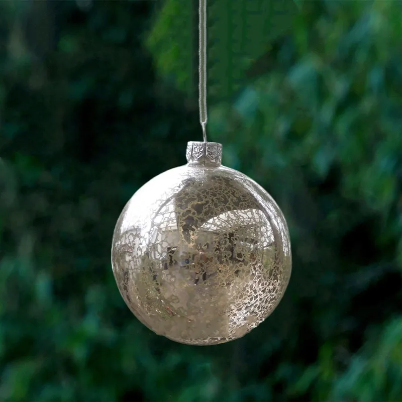 

Диаметр = 6 см, маленький размер, внутренняя поверхность, серебряная ручная работа, Искусственная елка, подвесной шар, украшение для дома