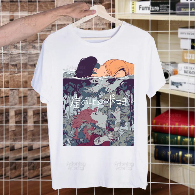 Ponyo On The Cliff Anime T Shirts print O-Neck Short Sleeve Mens Heigh Quality Men Hip-Hop Sosuke Hayao Miyazaki Cartoon t Shirt
Ponyo On The Cliff Anime T Shirts print O-Neck Short Sleeve Mens Heigh Quality Men Hip-Hop Sosuke Hayao Miyazaki Cartoon t Shirt