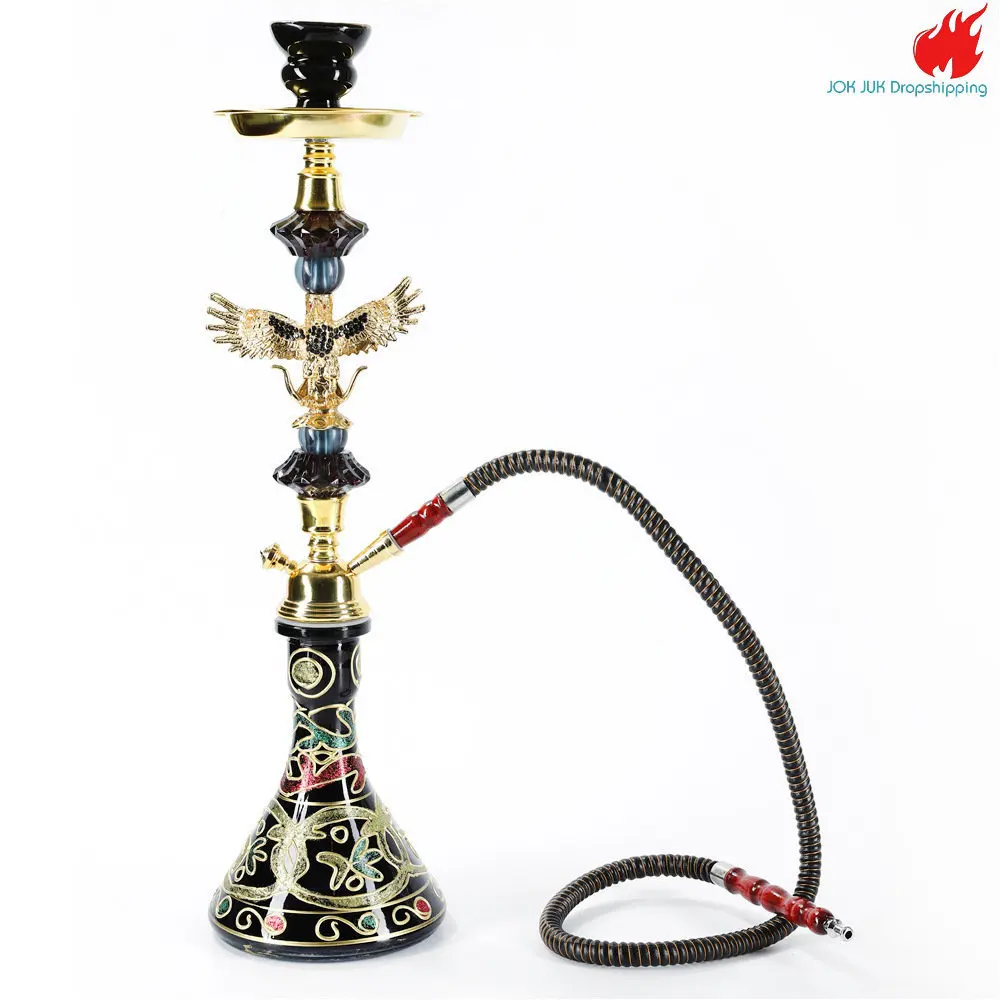 

Jok Juk Arab Eagle Shisha Set with Hose Chicha Bowl Base Narguile Complete Smoking Glass Water Pipe for Shisha Accessories